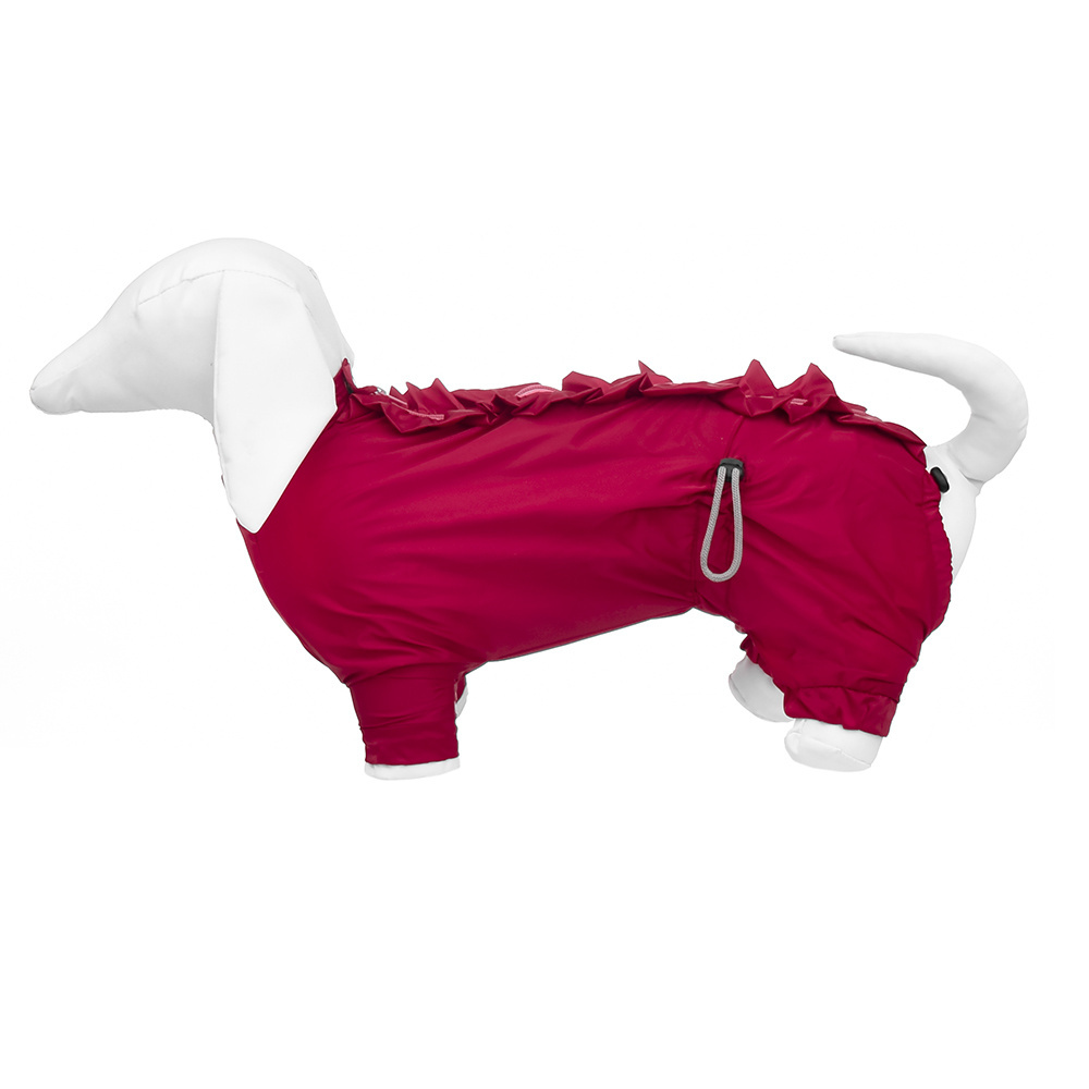 Yami-Yami одежда Yami-Yami одежда дождевик для собак, черешневый, для таксы и французского бульдога, на девочку (S)