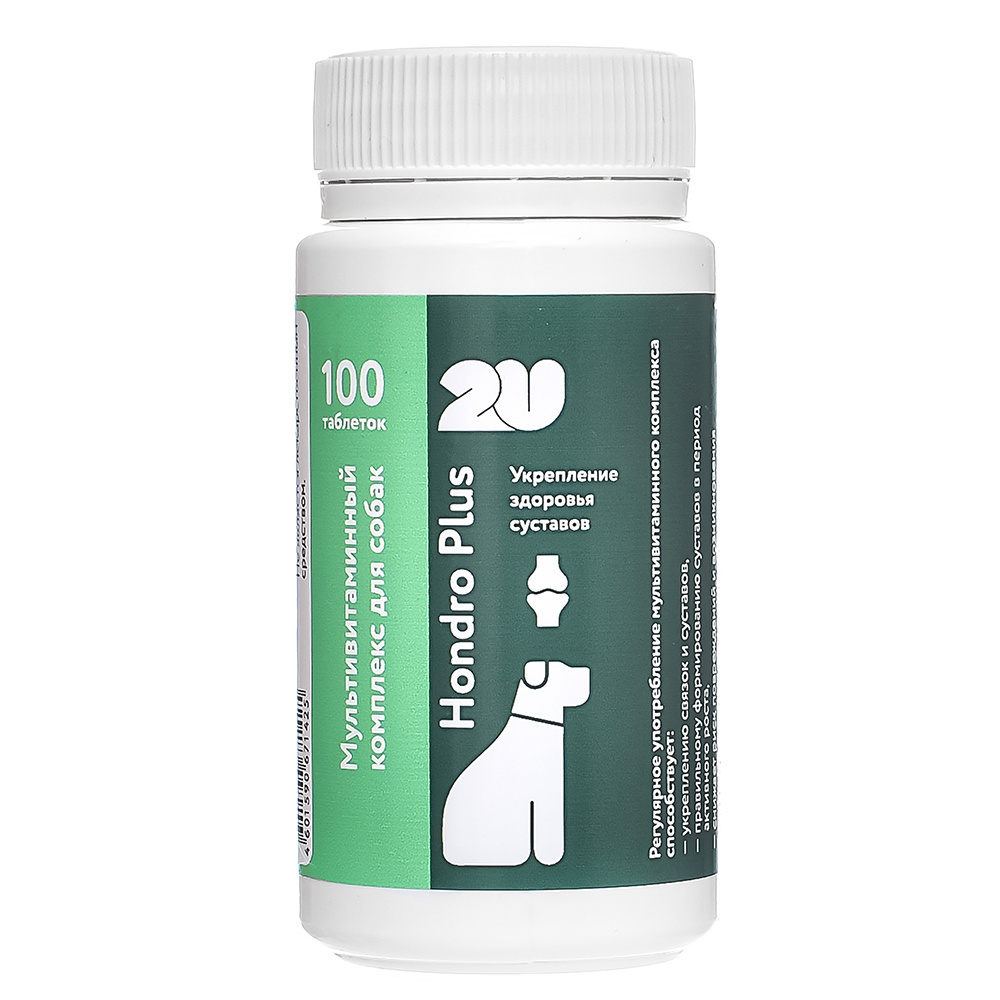 2u 2u мультивитаминный комплекс для Собак Hondro Plus (50 г) 2u 2u витаминное лакомство для собак для здоровья и энергии 30 г