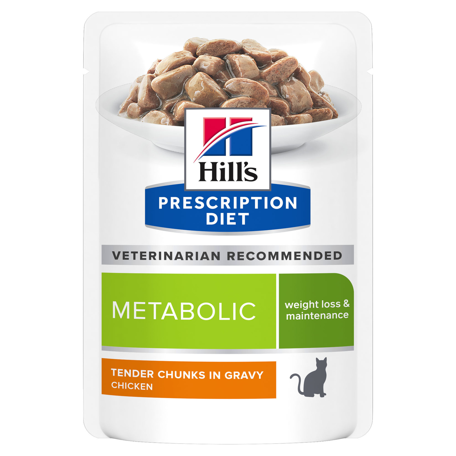 Hill's вет.консервы Hill's вет.консервы паучи для взрослых кошек для коррекции веса Metabolic (1 шт) корм для кошек hill s pd metabolic 1 5 кг