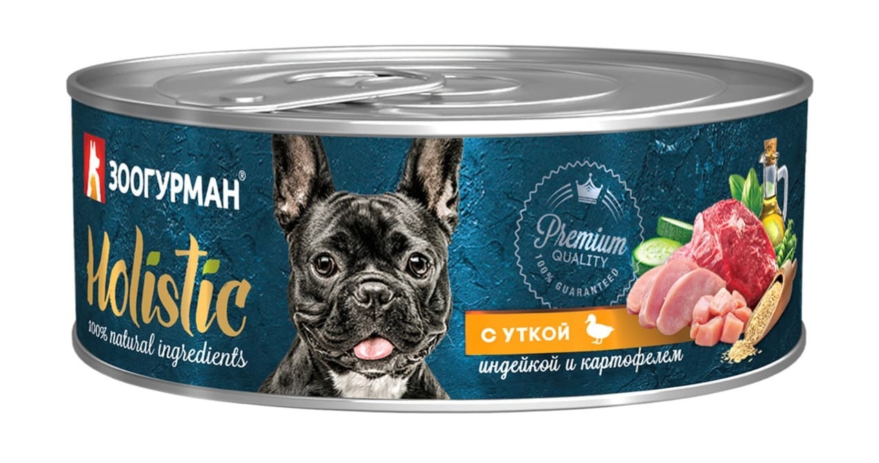 Зоогурман Зоогурман консервы для собак Holistic с уткой, индейкой и картофелем (100 г)