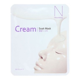 Маска для лица тканевая питательная Cream-Soak Mask Nourishing Маска для лица тканевая питательная Cream-Soak Mask Nourishing 24388 MISSHA