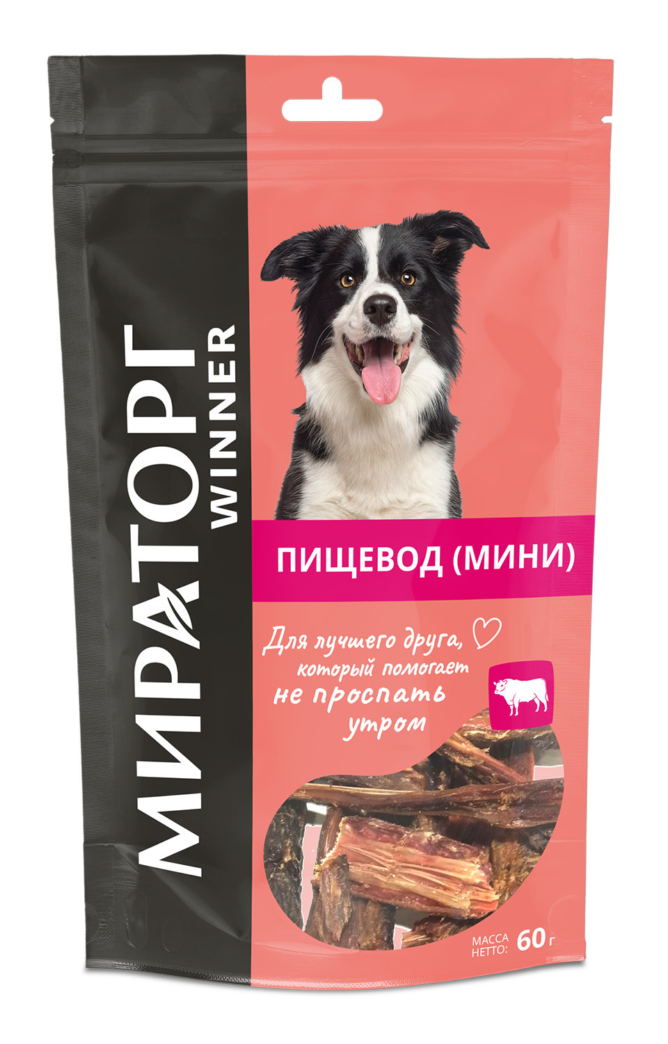 Мираторг Мираторг лакомство для собак пищевод (мини) говяжий (60 г)