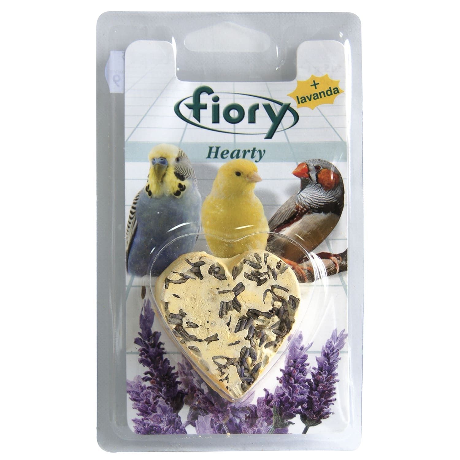 Fiory Fiory био-камень для птиц, с лавандой в форме сердца (45 г) hagen lw камень сепия для птиц с креплением маленький