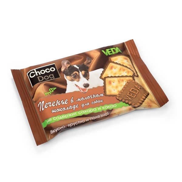 Веда Веда печенье в молочном шоколаде для собак (30 г) печенье яшкино chocostix в молочном шоколаде 130 г