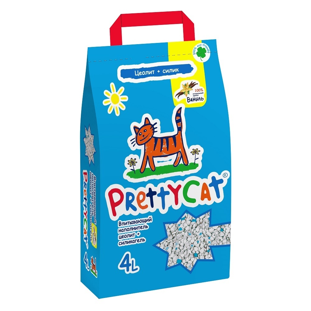 PrettyCat PrettyCat впитывающий наполнитель с ароматом ванили (20 кг) барсик crystals силикагелевый впитывающий наполнитель для кошек 4 54 л