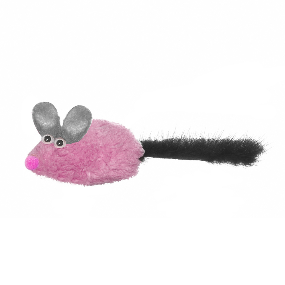 PetshopRu игрушка для кошек Мышка с хвостом из натуральной норки (5 г)