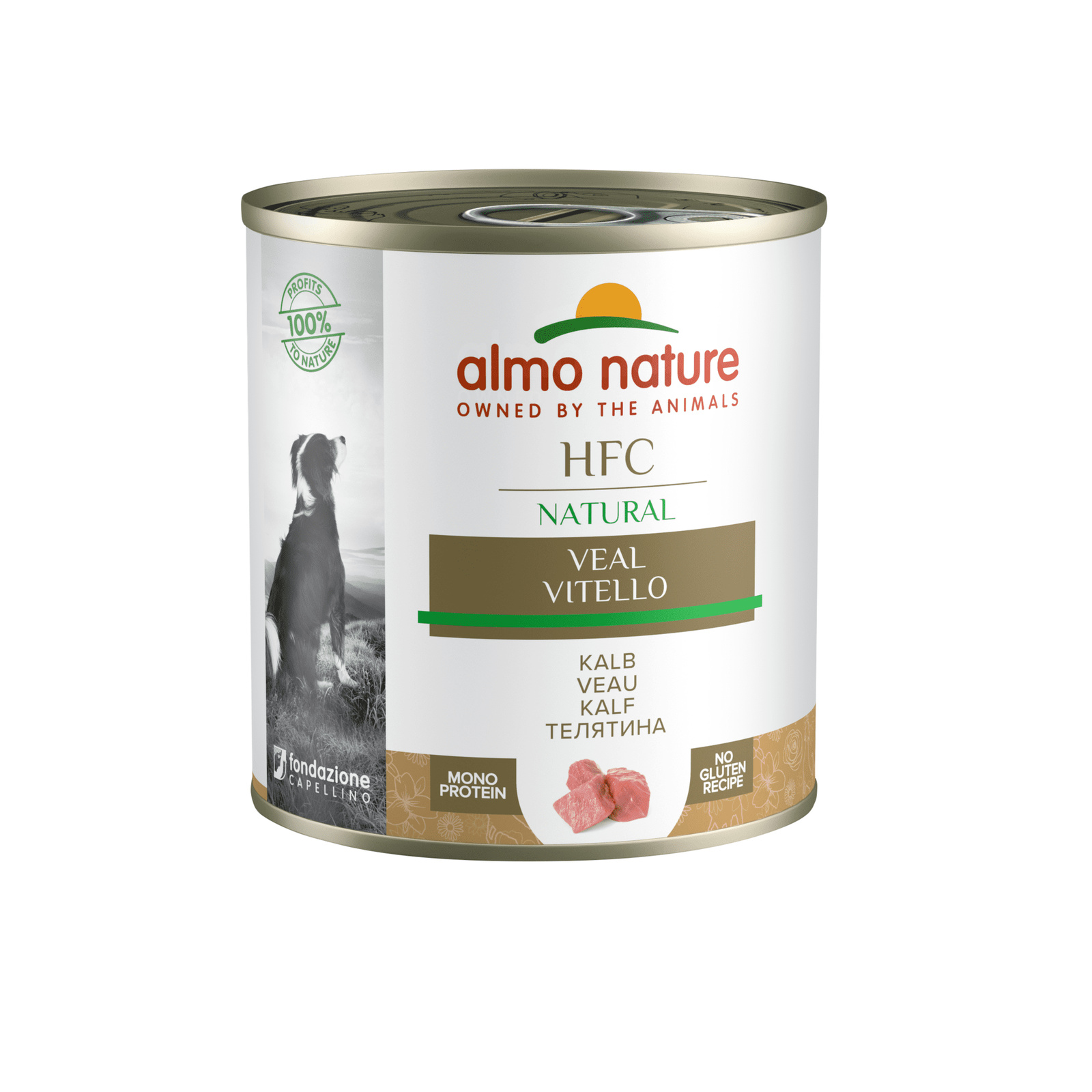 Almo Nature консервы для собак, с телятиной (95 г)