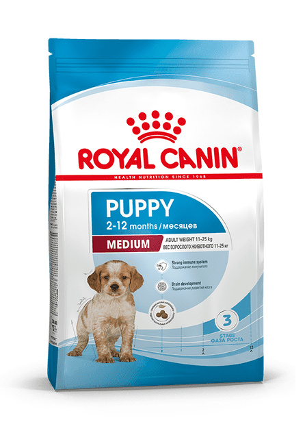 Корм Royal Canin корм сухой для щенков средних размеров до 12 месяцев (3 кг)