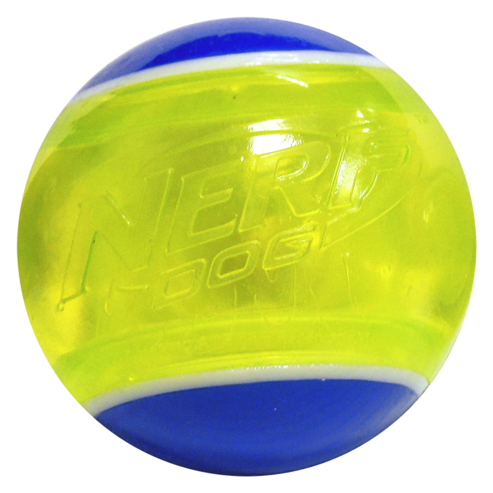 Nerf Nerf мяч светящийся прозрачный , 8 см, (синий/зеленый) (159 г)