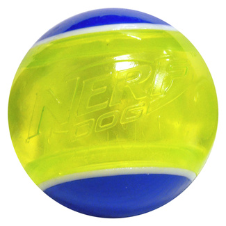 Мяч светящийся прозрачный , 8 см, (синий/зеленый)