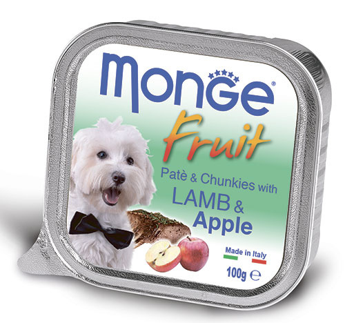 Monge консервы для собак, с ягненком и яблоком (100 г)