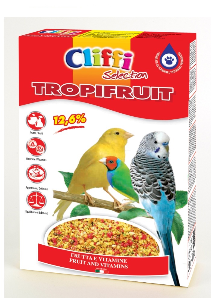 Cliffi (Италия) Cliffi (Италия) яичный корм с фруктами для всех зерноядных птиц (300 г)