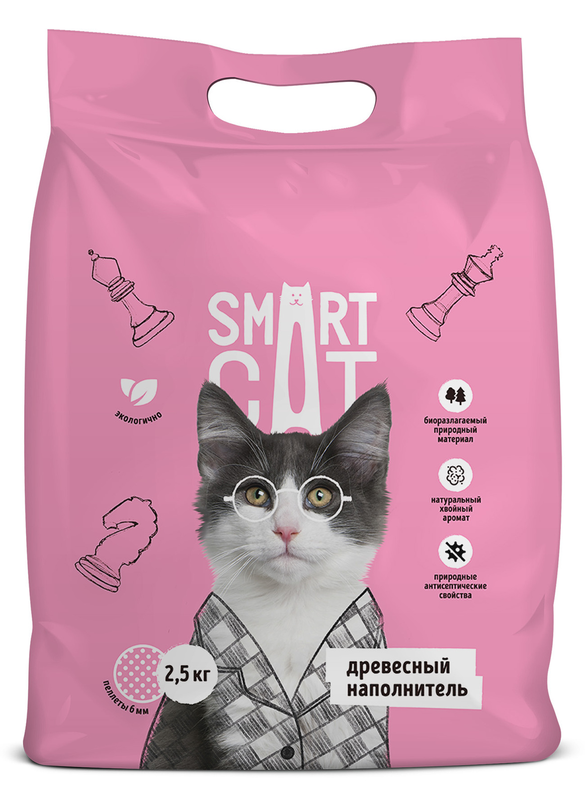 Smart Cat наполнитель Smart Cat наполнитель древесный наполнитель (пеллеты 6мм) (10 кг) наполнитель pro cat с запахом ванили 10 кг