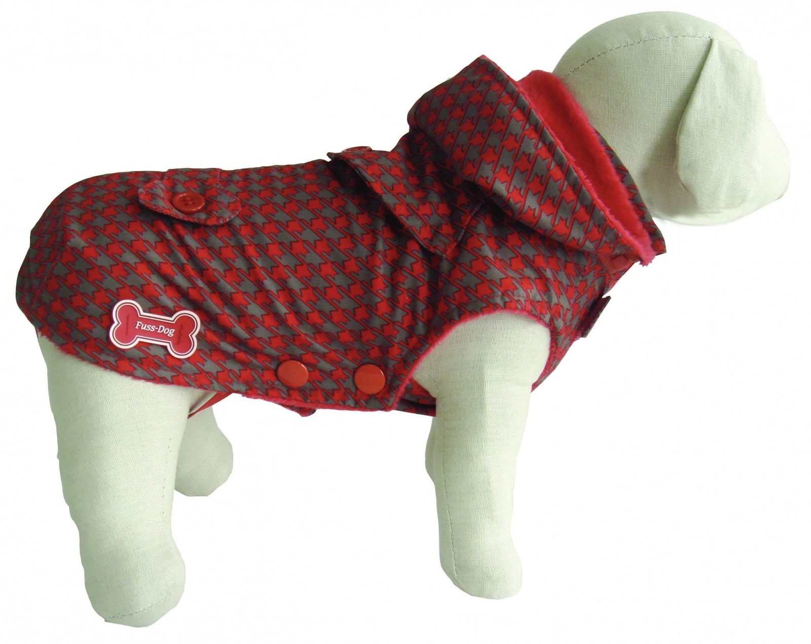 Ferribiella одежда Ferribiella одежда утепленный плащ с отстегивающимся капюшоном Шерлок, красный (33 см)