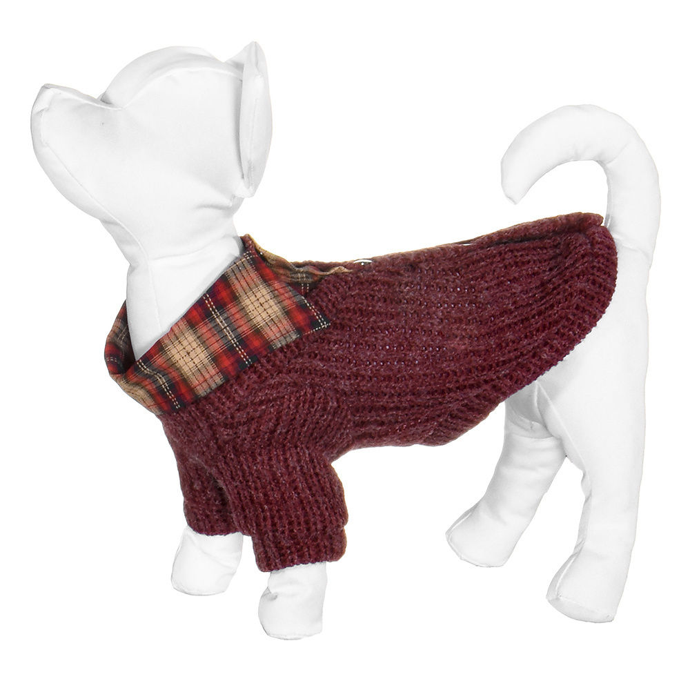 Yami-Yami одежда Yami-Yami одежда свитер с рубашкой для собак, бордовый (M) yami yami одежда yami yami одежда свитер с рубашкой для собак горчичный m