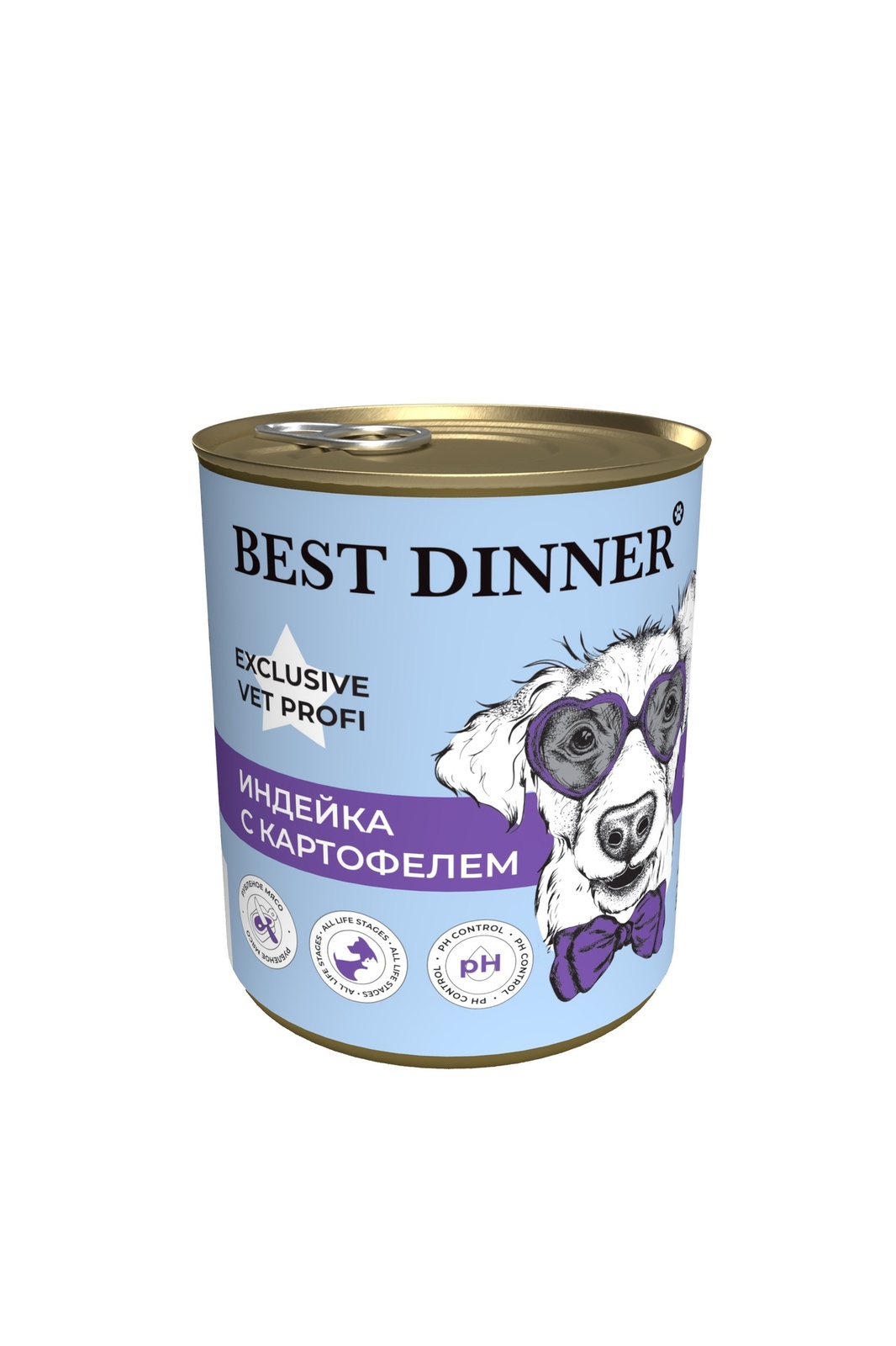 Best Dinner Best Dinner консервы для собак Exclusive Urinary Индейка с картофелем (340 г) best dinner best dinner гипоаллергенные консервы индейка и кролик для собак всех пород 340 г