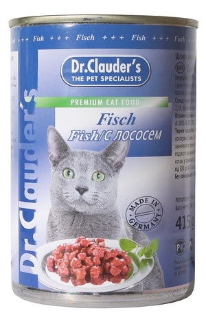 Dr.Clauder's консервы для кошек c лососем (415 г)