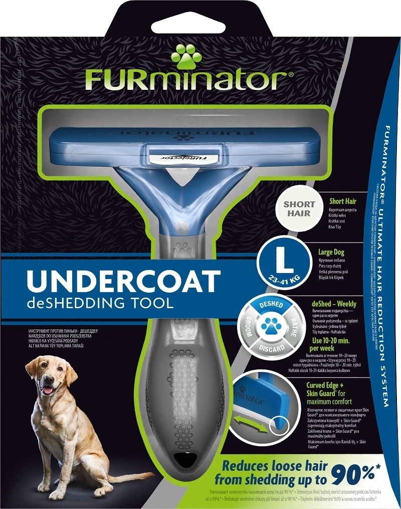 FURminator FURminator фурминатор L: для крупных собак с короткой шерстью (270 г) furminator furminator фурминатор l для крупных собак с длинной шерстью 270 г