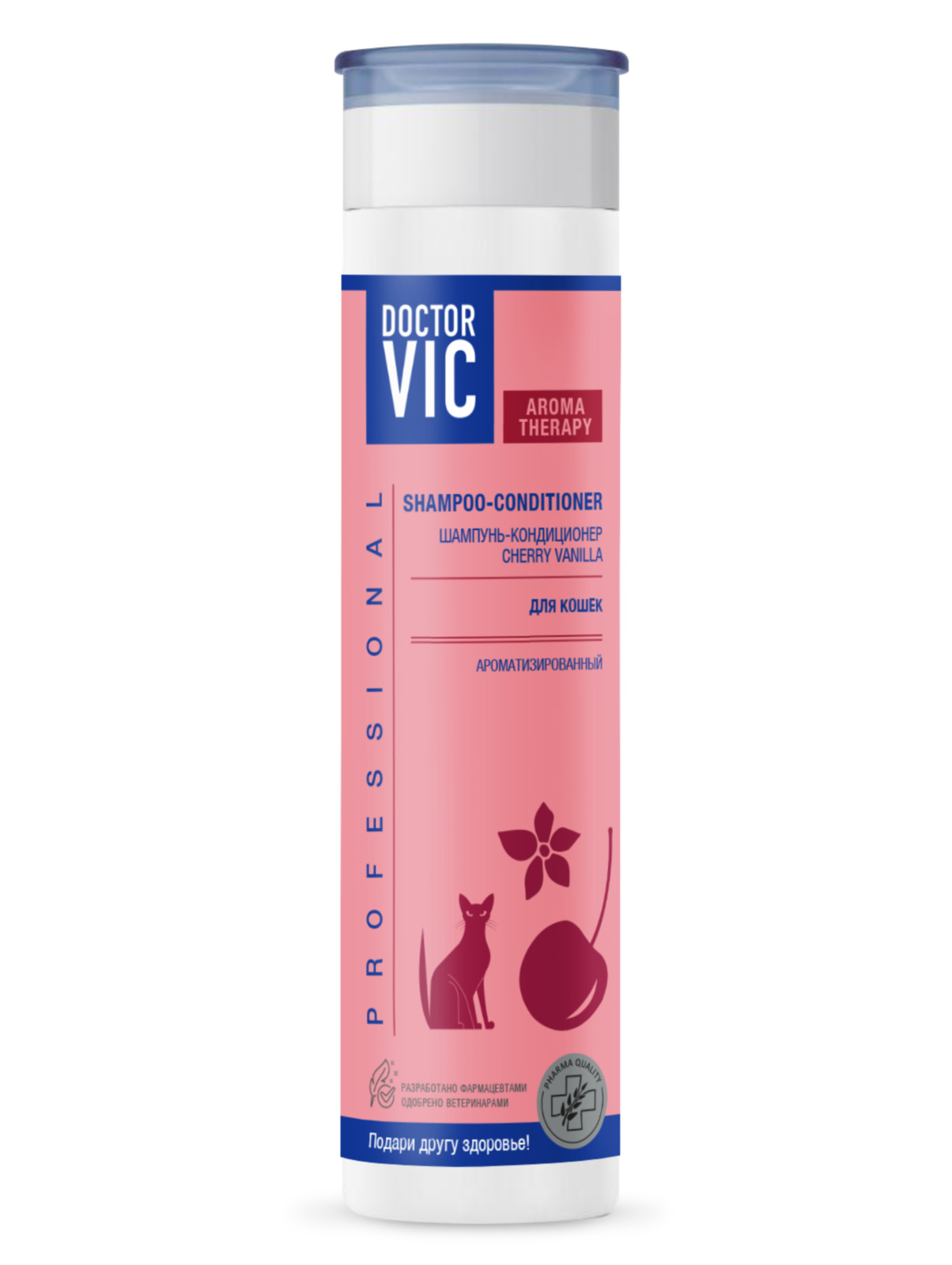 Doctor Vic Doctor Vic шампунь-кондиционер «CHERRY VANILLA» для кошек всех пород (270 г)