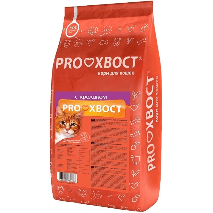 ProХвост ProХвост корм сухой для кошек с кроликом (10 кг)