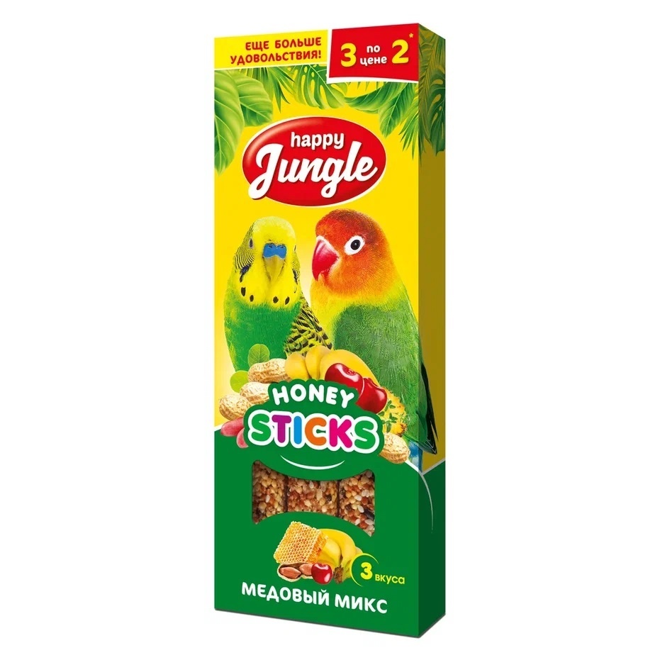 Happy Jungle Happy Jungle корм для канареек 500 г (500 г) happy jungle happy jungle корм для средних попугаев 500 г 500 г
