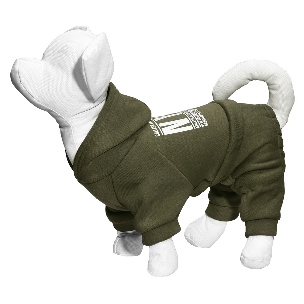 Yami-Yami одежда Yami-Yami одежда костюм для собаки с капюшоном, хаки (S) костюм дог мастер спорт футера размер l 28 см