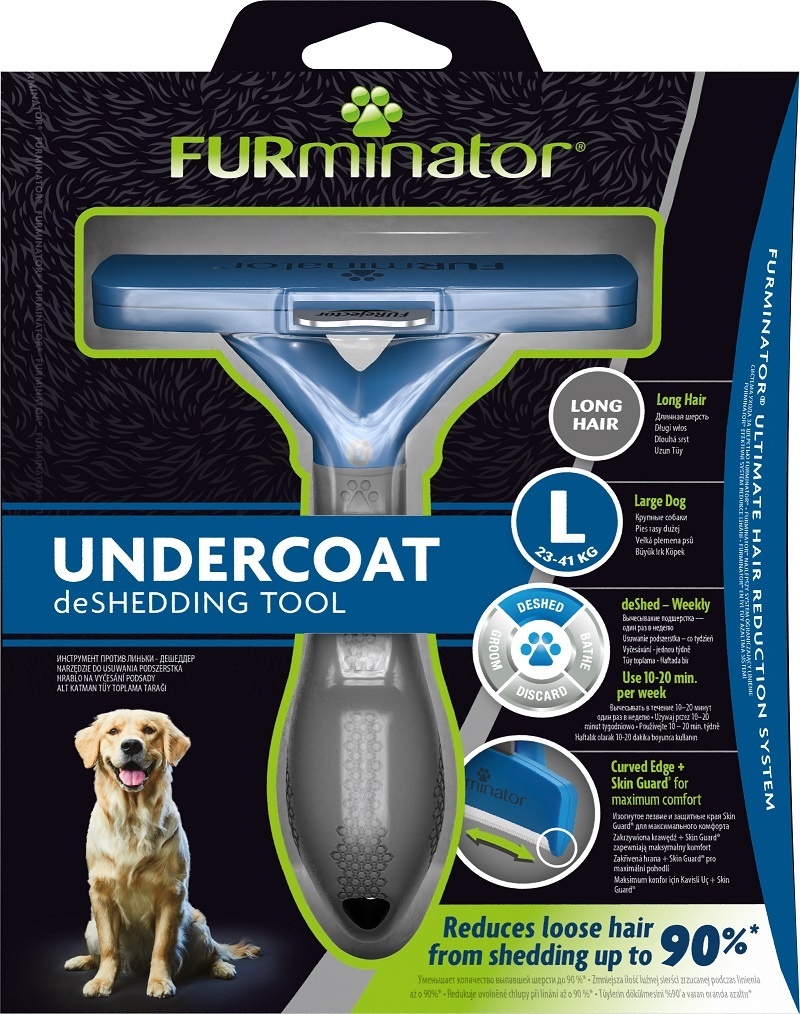 FURminator фурминатор L, для крупных собак с длинной шерстью (270 г)