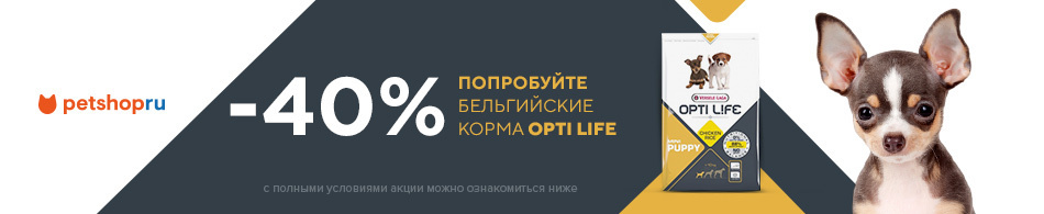 Попробуйте бельгийские корма Opti Life! Скидка 40%!