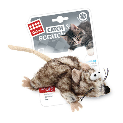 GiGwi GiGwi мышка, игрушка с кошачьей мятой, 8 см (39 г) gigwi енот игрушка с кошачьей мятой 8 см