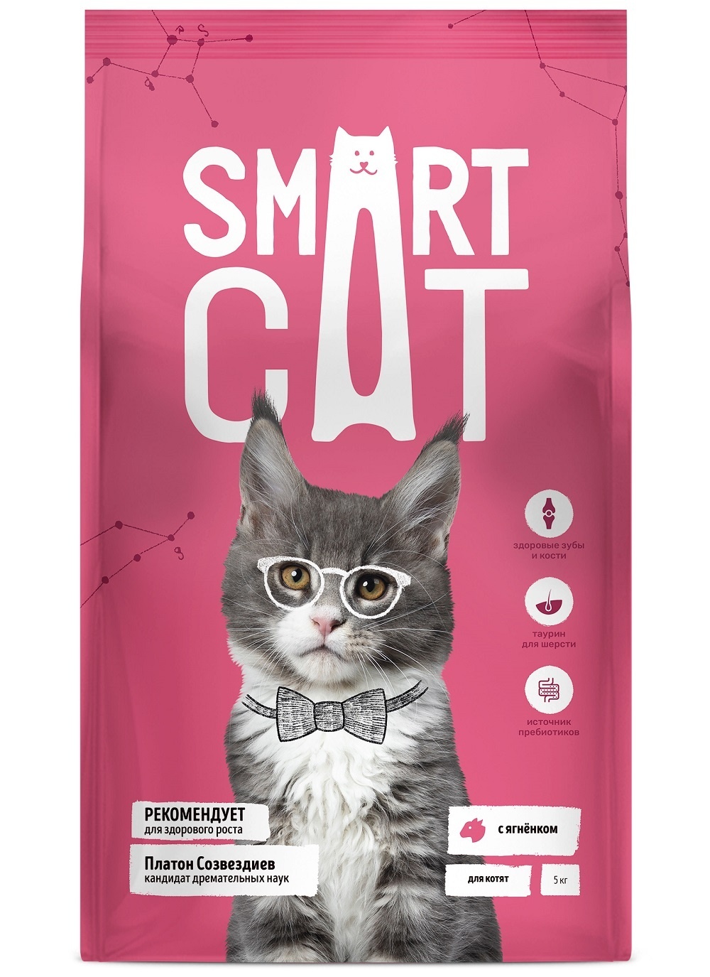 Корм Smart Cat  для котят с ягненком (1,4 кг)
