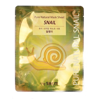 Тканевая маска для лица с муцином улитки Pure Natural Mask Sheet Snail Тканевая маска для лица с муцином улитки Pure Natural Mask Sheet Snail 23824 The Saem