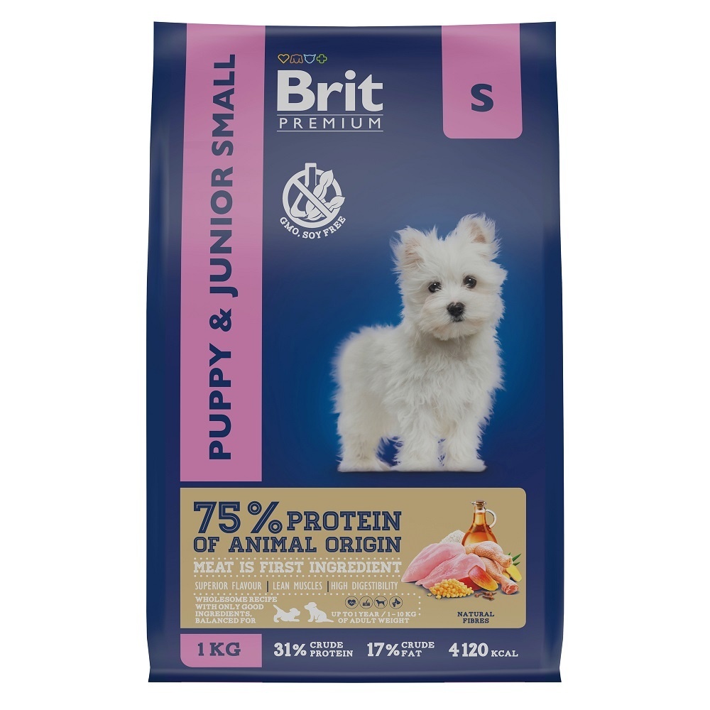 Brit Brit сухой корм премиум класса с курицей для щенков и молодых собак мелких пород (3 кг)