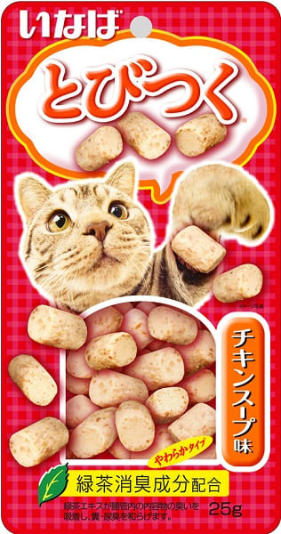 цена Inaba Inaba тобицуку Лакомство для кошек со вкусом куриного бульона (25 г)
