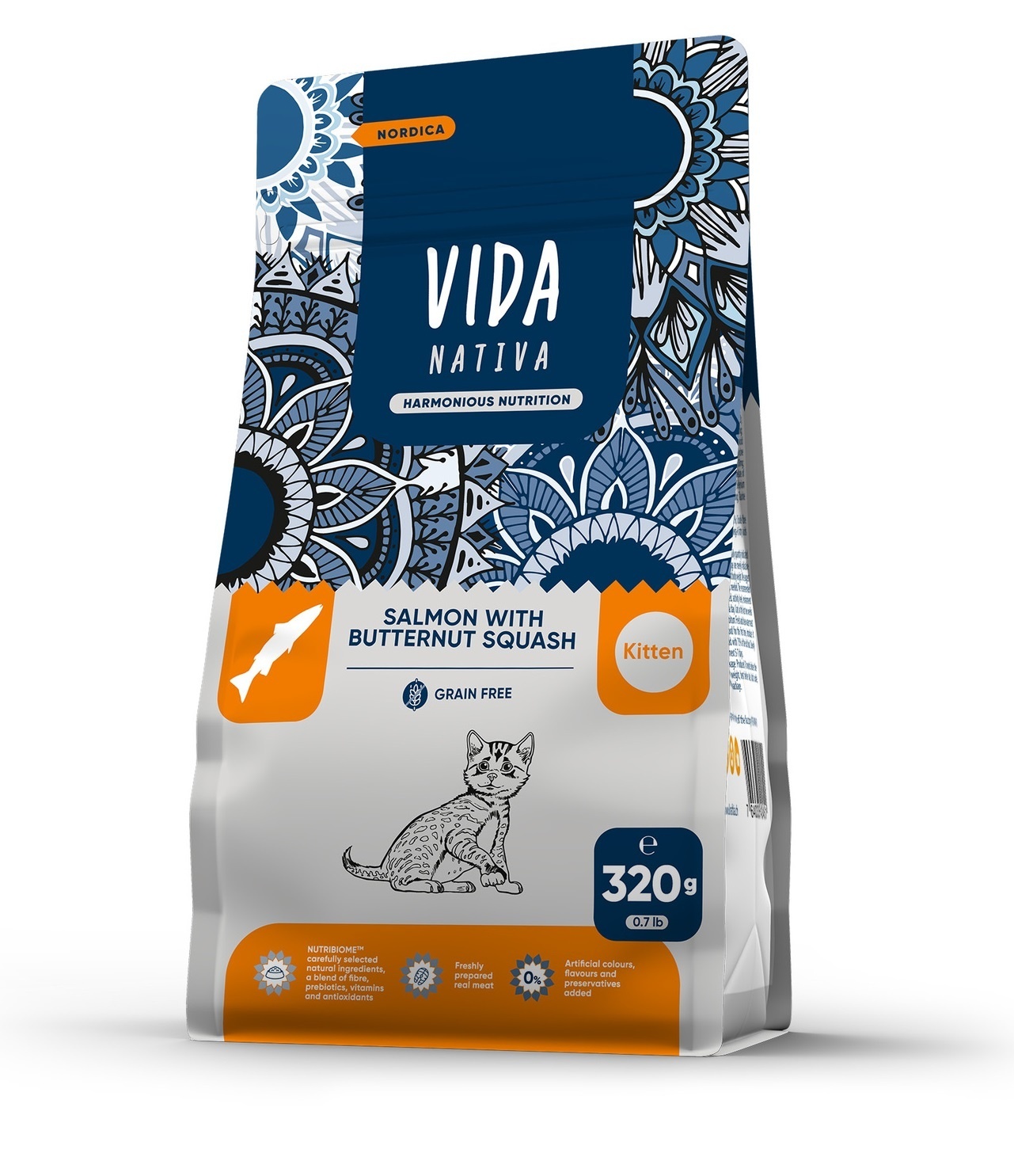VIDA Nativa корм для котят с лососем и тыквой (320 г)