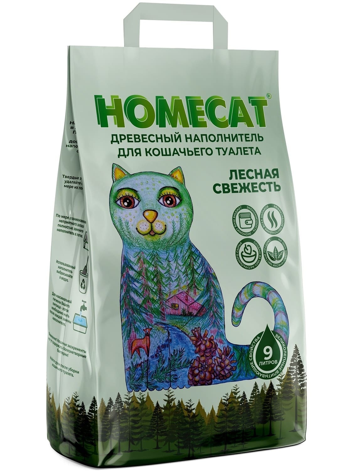 цена Homecat наполнитель Homecat наполнитель древесный наполнитель, мелкие гранулы (5,3 кг)