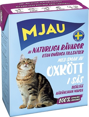 Мясные кусочки в соусе с говядиной MJAU Мясные кусочки в соусе с говядиной MJAU