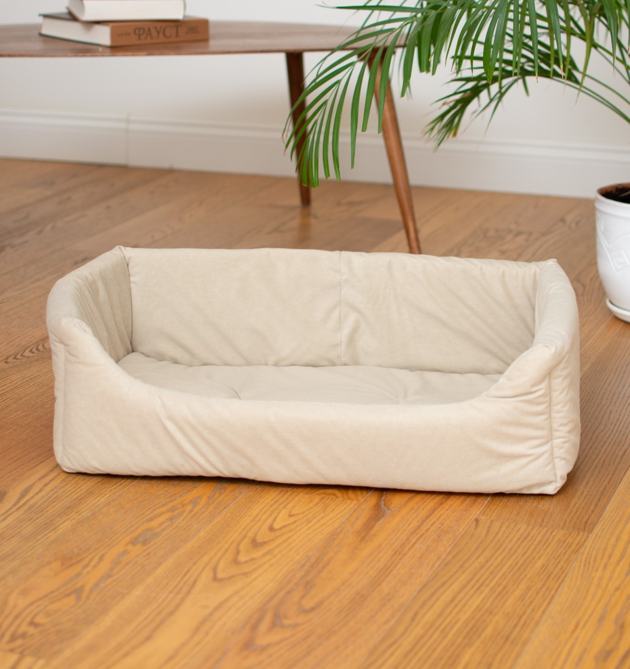 PETSHOP лежаки PETSHOP лежаки лежак прямоугольный с подушкой, бежевый (51х35х17 см) лежак кроватьtommy rombus 65 для собак и кошек коричневый ромб