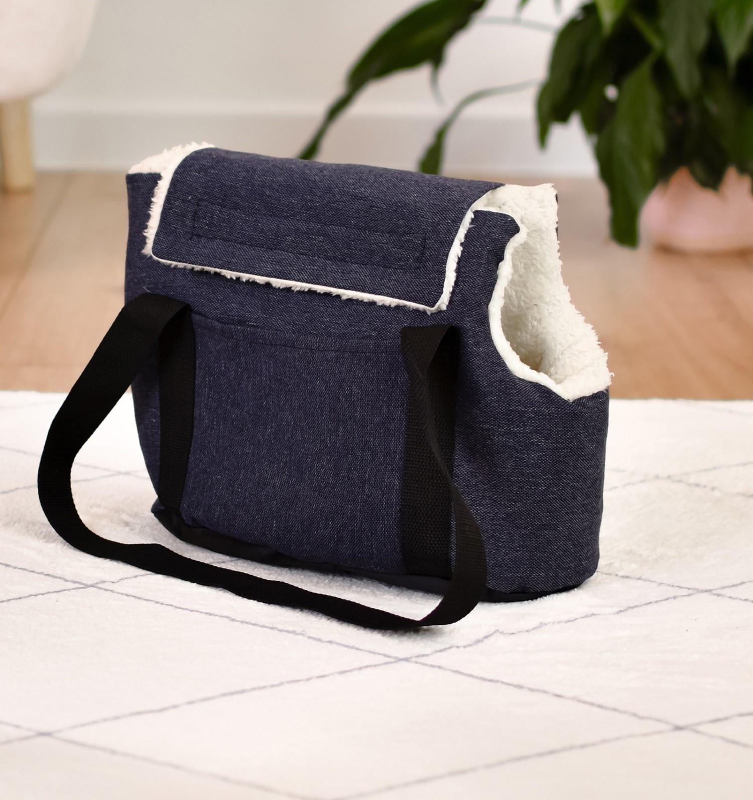 PETSHOP транспортировка PETSHOP транспортировка сумка-переноска утеплённая Билли с карманом, синяя (45х22х29 см)