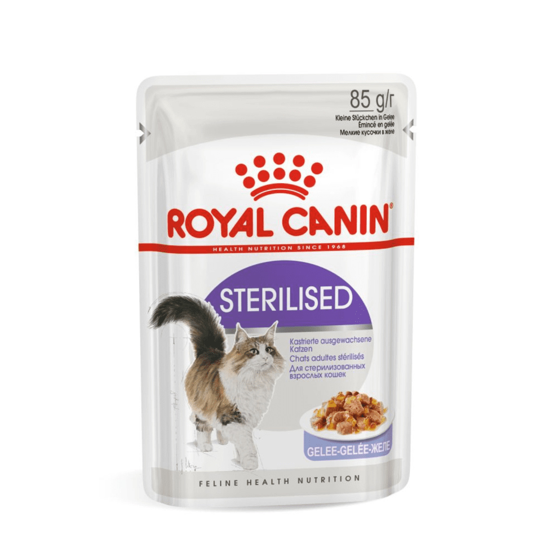 цена Royal Canin паучи Royal Canin паучи кусочки в желе для кастрированных кошек 1-7лет (28 шт.)