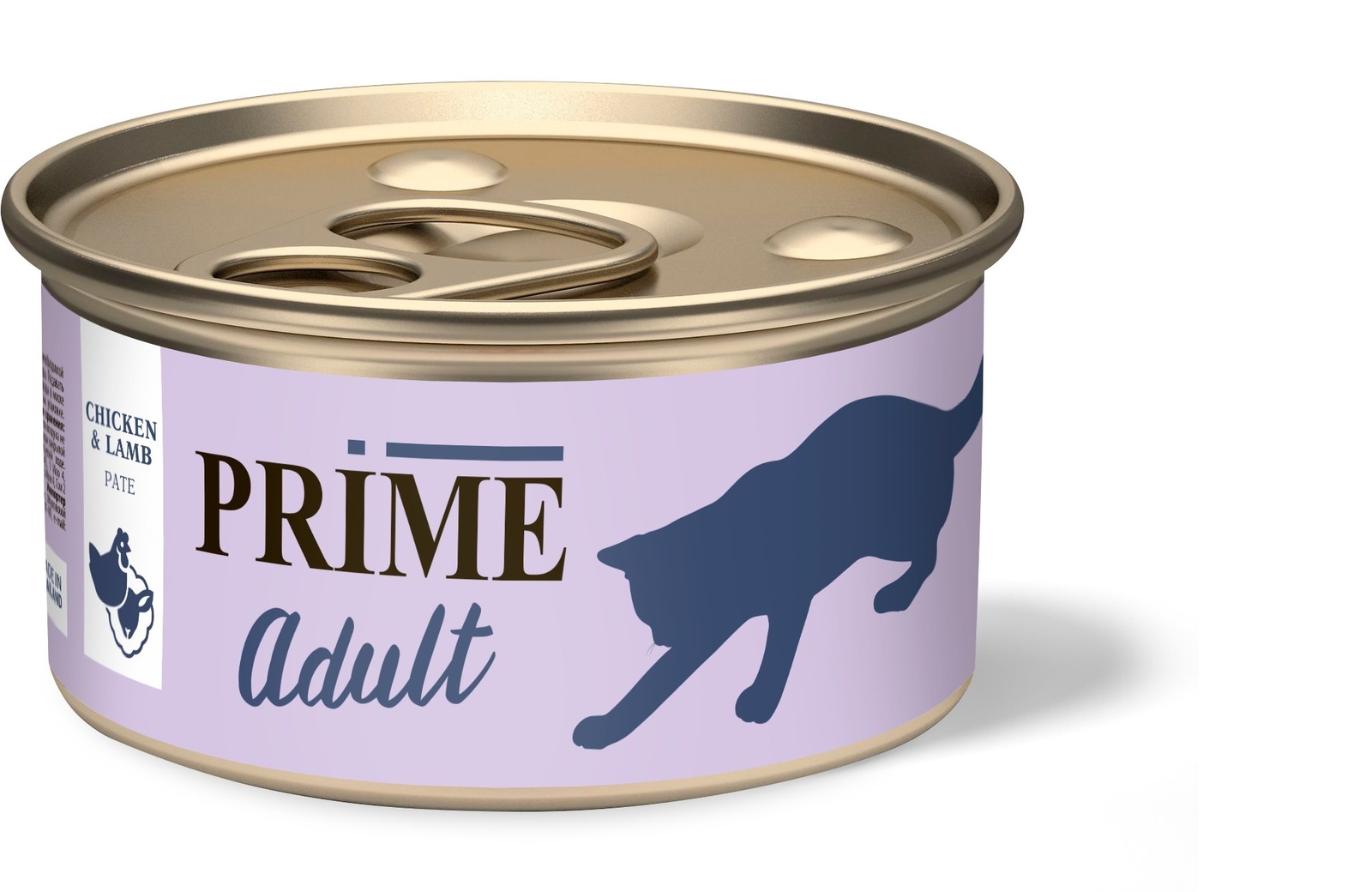 Prime Prime консервы паштет курица и ягненок для кошек (75 г) prime prime консервы для кошек тунец в собственном соку 70 г