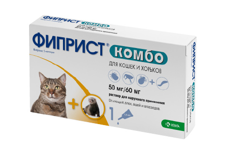 KRKA KRKA фиприст Комбо для кошек и хорьков, 0.5 мл (18 г) 38745