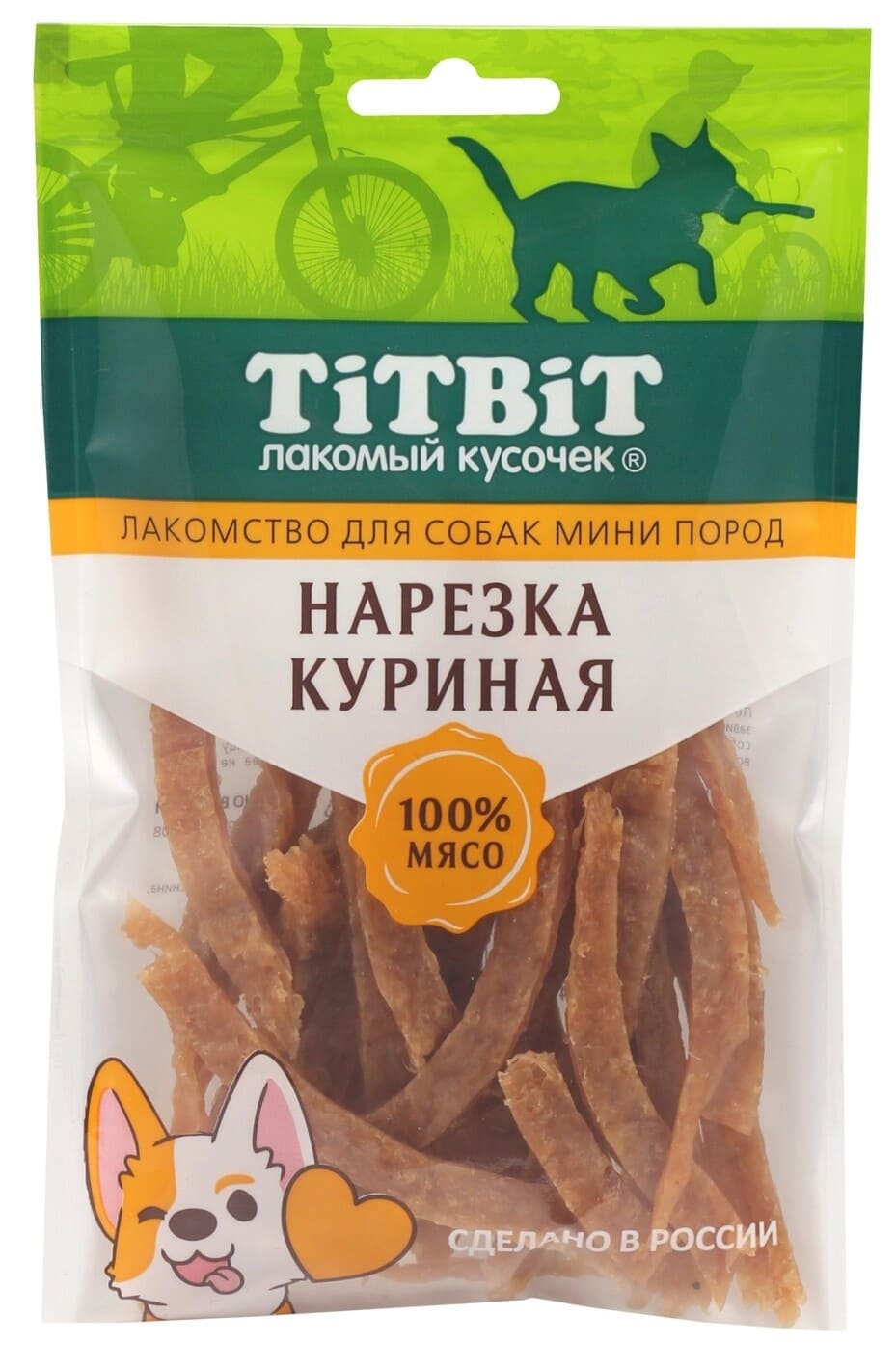 TiTBiT TiTBiT нарезка куриная для собак мини пород (70 г)