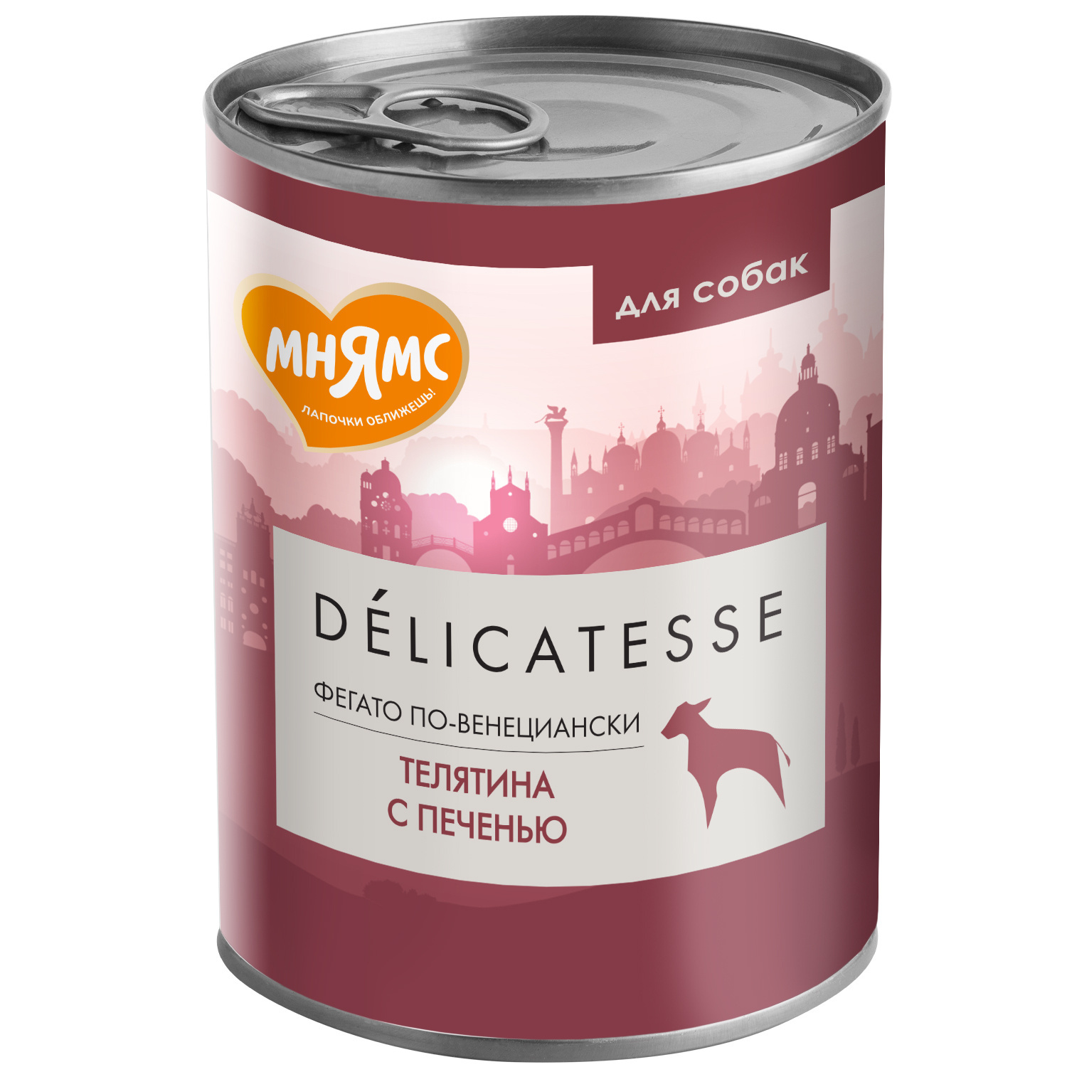 Мнямс Мнямс консервы Фегато по-венециански для собак всех пород из телятины с печенью (400 г)