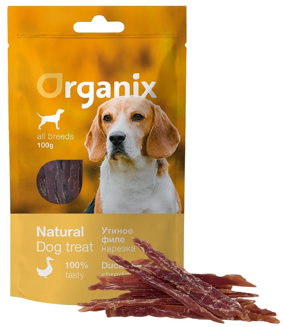 Organix лакомства для собак «Нарезка утиного филе» (100% мясо) (100 г)