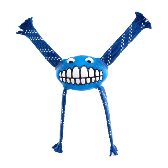 Rogz Rogz игрушка с принтом зубы и пищалкой FLOSSY GRINZ, синий (S) игрушка для собак rogz flossy grinz m с принтом зубы и пищалкой синяя 210 мм