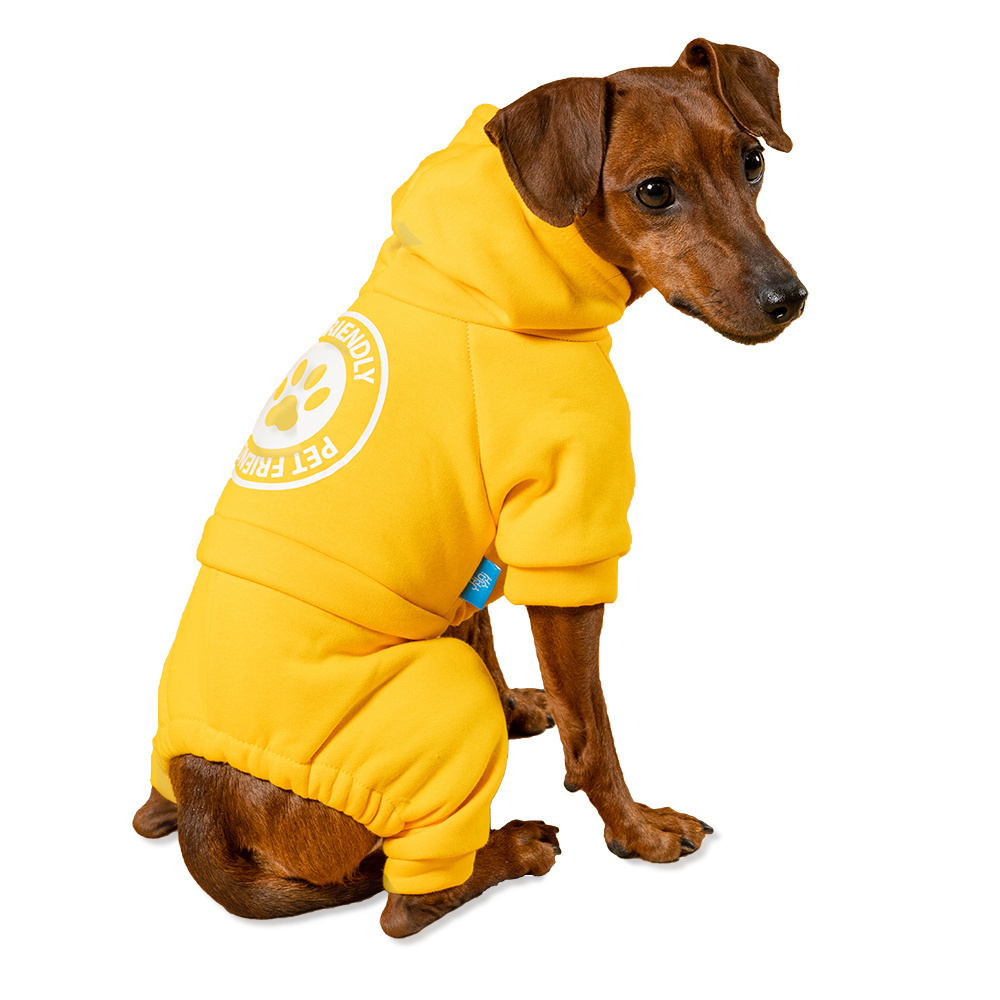 Yami-Yami одежда Yami-Yami одежда костюм для собаки с капюшоном, жёлтый (S) yami yami одежда yami yami одежда костюм для собаки с капюшоном светло серый s
