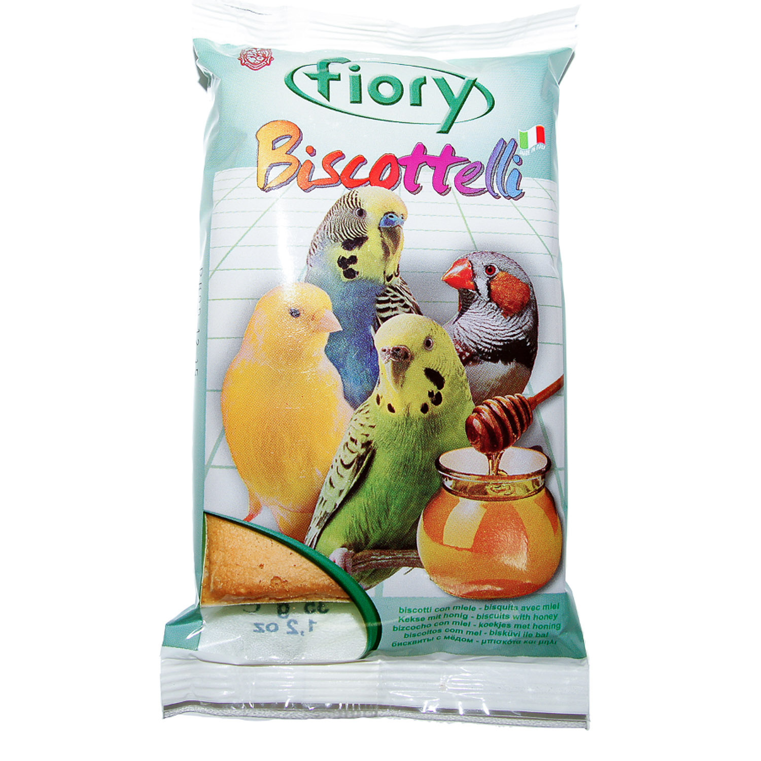 цена Fiory Fiory бисквиты для птиц, с медом (35 г)