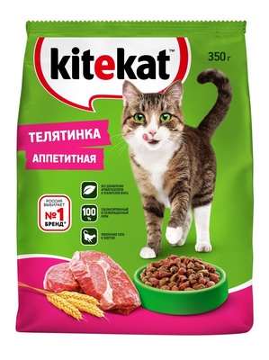 Сухой полнорационный корм для взрослых кошек «Телятинка Аппетитная»