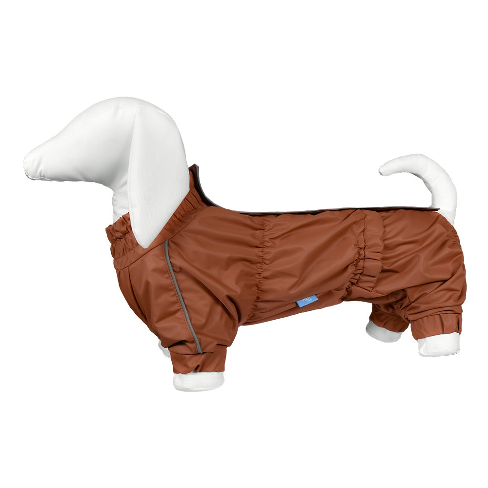 Yami-Yami одежда Yami-Yami одежда дождевик для собак, медный, на гладкой подкладке, Такса (S)