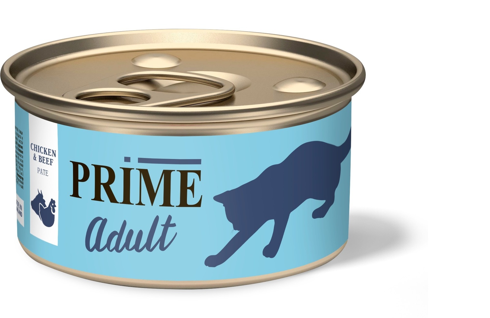 Prime Prime консервы паштет курица и говядина для кошек (75 г) prime prime консервы для кошек тунец в собственном соку 70 г